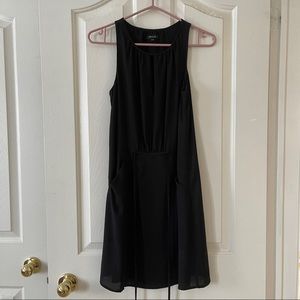 Rw and co black sleeveless chiffon silky dress
